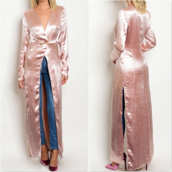 ❤LAST 1❤ CHIC SATIN DUSTER - Picture 2 of 4
